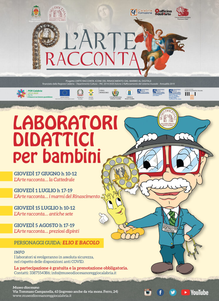 locandina l'arte racconta laboratori didattici per bambini