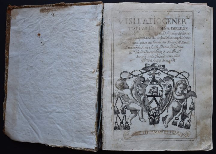 1671Frontespizio Visitatio Generalis totius Rheginae Diocesis di monsignor Matteo De Gennaro, arcivescovo di Reggio ASDRCB, Monsignor Matteo De Gennaro, Visita pastorale (città e diocesi) 1671 – 1763, busta 1