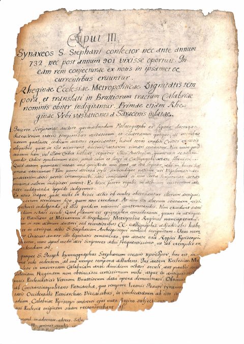 [s.d.]Dissertatio / De Reginae Ecclesiae origine, et de S. Stephano primo Reginerum AntistiteASDRCB, Monsignor Demetrio Moscato, b. 1, fasc. 8/a